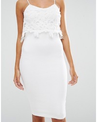 Белое платье-миди крючком от AX Paris