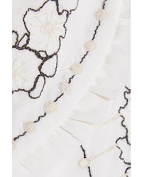 Белое платье-миди с вышивкой от Vilshenko