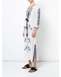 Белое платье-миди с вышивкой от Figue