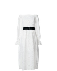 Белое платье-миди с вышивкой от Perseverance London