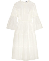 Белое платье-миди с вышивкой от Vilshenko