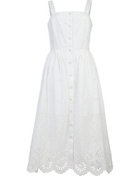 Белое платье-миди с люверсами от Sea