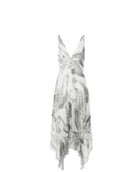 Белое платье-миди с "огурцами" от Manning Cartell