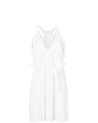 Белое платье-миди с рюшами от IRO