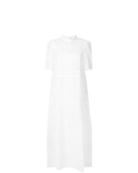 Белое платье-миди с рюшами от Isabel Marant Etoile