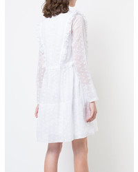 Белое платье-миди с цветочным принтом от Calvin Klein 205W39nyc
