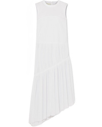 Белое платье-миди со складками от Cédric Charlier