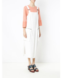 Белое платье-миди от Alcaçuz