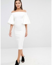 Белое платье-миди от Aq/Aq