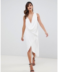 Белое платье-миди от ASOS DESIGN