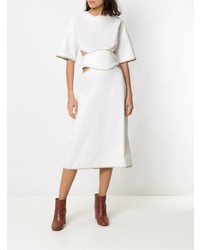 Белое платье-миди от Framed