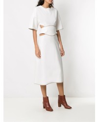 Белое платье-миди от Framed