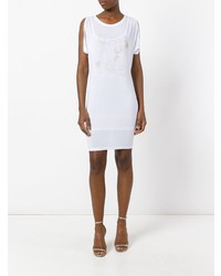 Белое платье-миди от Versace Jeans