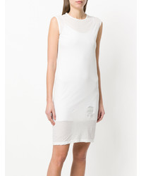 Белое платье-миди от Rick Owens DRKSHDW