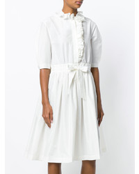 Белое платье-миди от Lanvin