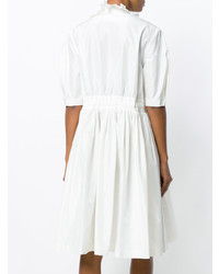 Белое платье-миди от Lanvin