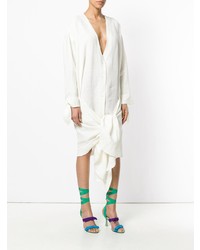 Белое платье-миди от ATTICO