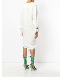 Белое платье-миди от ATTICO