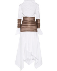 Белое платье-миди от Loewe