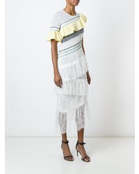 Белое платье-миди от Peter Pilotto