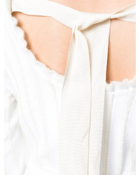 Белое платье-миди от Fendi
