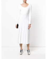 Белое платье-миди от Fendi