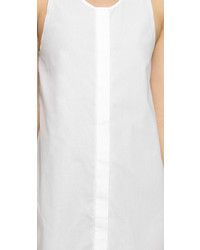 Белое платье прямого кроя c бахромой от Maison Margiela
