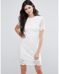 Белое платье прямого кроя крючком от Vila