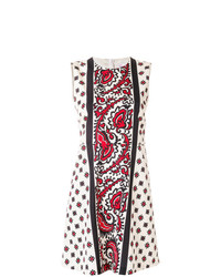 Белое платье прямого кроя с принтом от RED Valentino