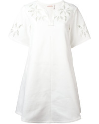 Белое платье прямого кроя с цветочным принтом от See by Chloe