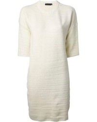 Белое платье прямого кроя от Calvin Klein