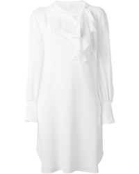 Белое платье прямого кроя от Chloé