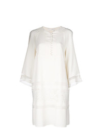 Белое платье прямого кроя от Chloé