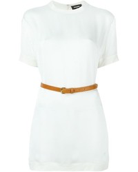 Белое платье прямого кроя от Dsquared2