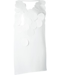 Белое платье прямого кроя от Gianluca Capannolo