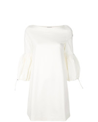 Белое платье прямого кроя от Moncler