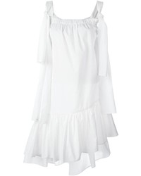Белое платье прямого кроя от MSGM