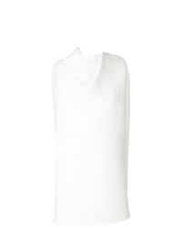 Белое платье прямого кроя от Rick Owens