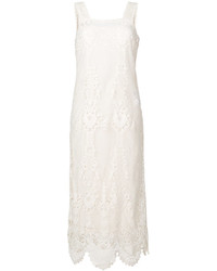 Белое платье прямого кроя от Twin-Set