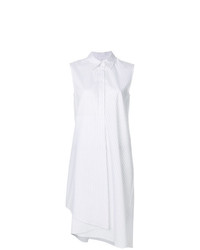 Белое платье-рубашка в вертикальную полоску от MM6 MAISON MARGIELA