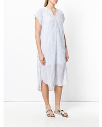 Белое платье-рубашка в вертикальную полоску от Xirena