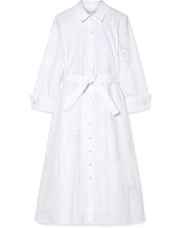 Белое платье-рубашка от Carolina Herrera