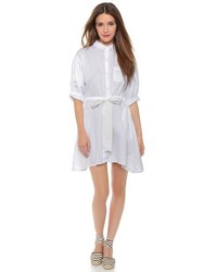 Белое платье-рубашка от Clu