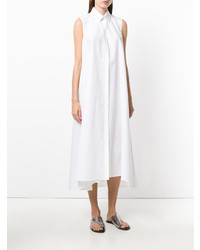 Белое платье-рубашка от Loro Piana