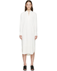 Белое платье-рубашка от Helmut Lang