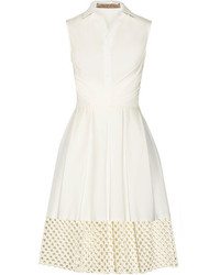 Белое платье-рубашка от Lela Rose