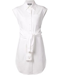 Белое платье-рубашка от Moschino