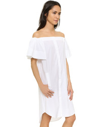 Белое платье-рубашка от Vince