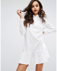 Белое платье-рубашка от PrettyLittleThing