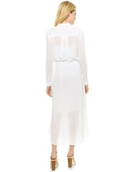 Белое платье-рубашка от DKNY